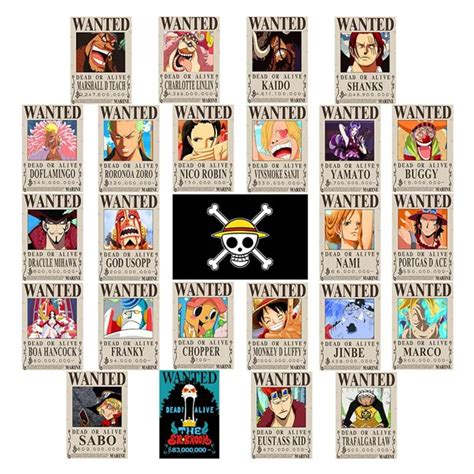 One Piece Wanted Poster Straw Hat Pirates