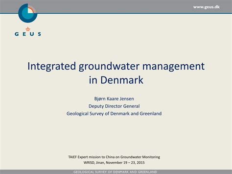 PDF Integrated Groundwater Management In Denmark Integrated