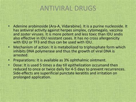 Ocular Pharmacology Anti Viral And Anti Fungal PPT