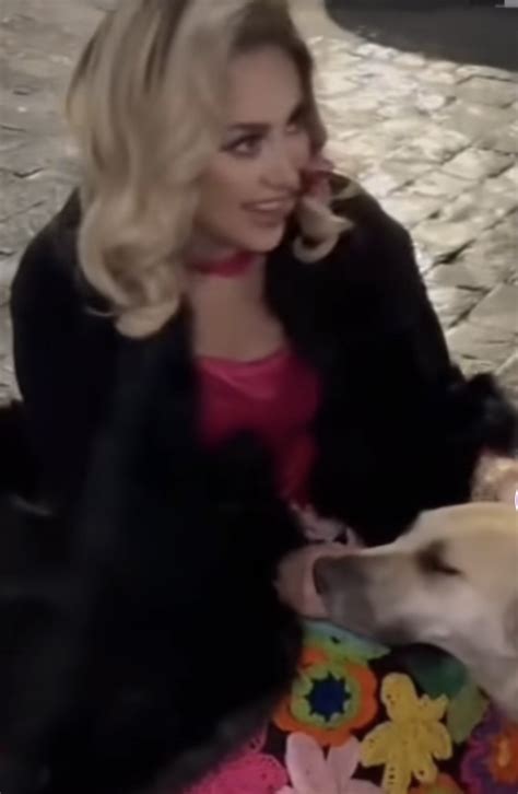 Aracely Ar Mbula Da La Bendici N A Un Perro Afuera De La Bas Lica De