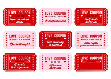 Printable Couple Coupons