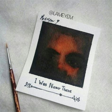 The Weeknd's "My Dear Melancholy" album cover drawing, song watercolors painting "I Was Never ...