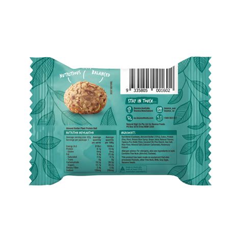 Bounce Plant Protein Protein Energy Balls Almond Butter 42g X 12