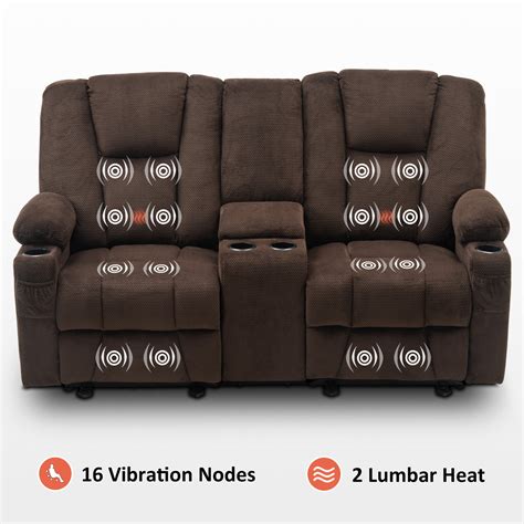 Mcombo Fabric Power Loveseat Recliner, Electric Reclining Loveseat Sof