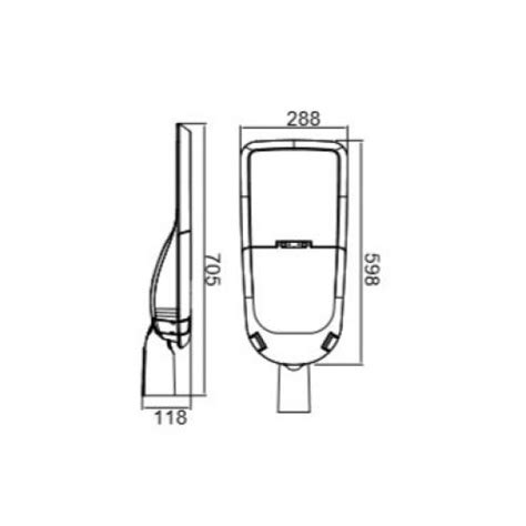 V TAC LED Street Light SAMSUNG Chip 120W 4000K 302Z Class II Type 3M