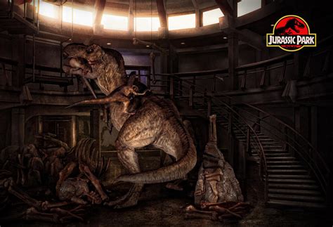 Epic Scene Of Jurassic Park T Rex Vs Raptor By Tomzj1 On Deviantart