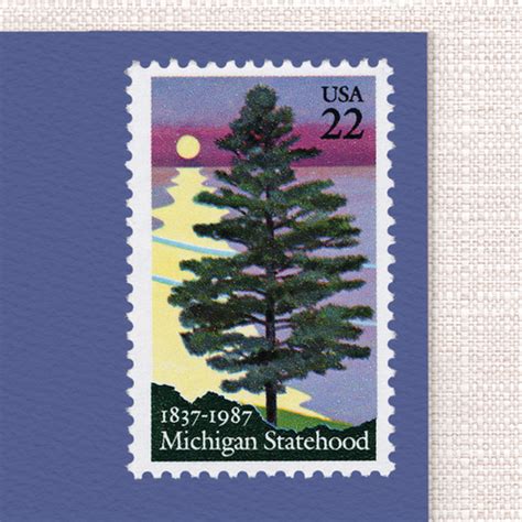 22 Michigan Statehood Pack Of 25 Unused Stamps From 1987