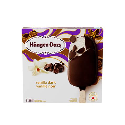 H Agen Dazs Vanilla Dark Chocolate Ice Cream Bars H Agen Dazs Canada