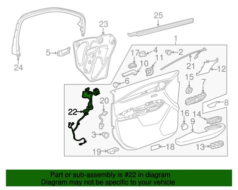 2017 2018 Cadillac Xt5 Front Passenger Side Door Lock Power Window And Door Mirror Wiring