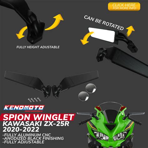 Kendmoto Spion Mirror Winglet ZX 25R Layz Motor