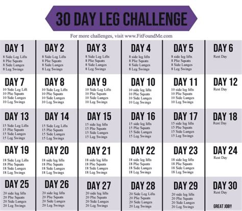 Day Leg Challenge For Slimming Thighs