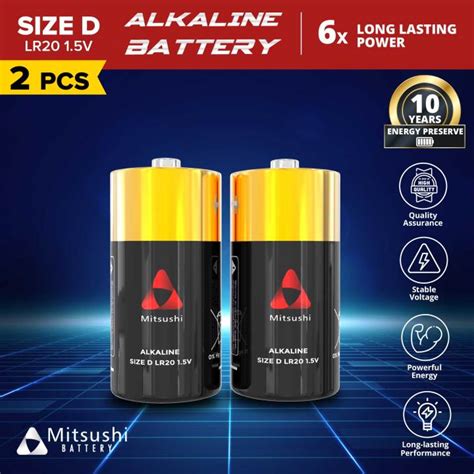 Mitsushi LR20 1 5V 2pcs D Alkaline Battery Lazada PH