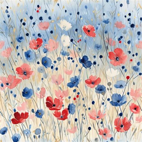 Premium Photo Watercolor Spring Vibe Pattern Colection