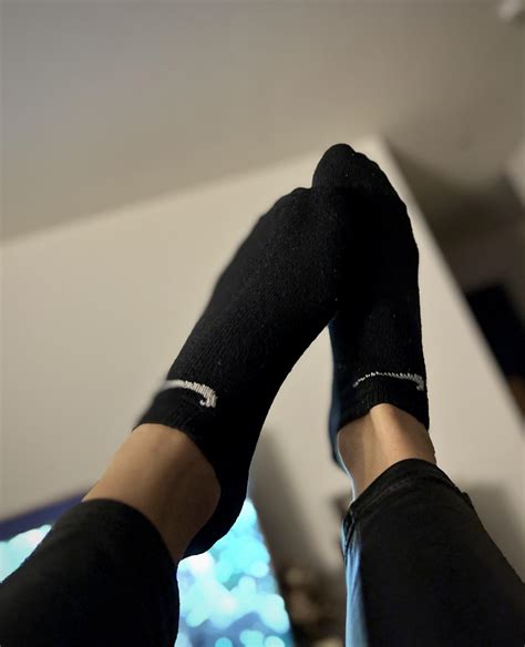 Black Nike Socks And White Air Force For The Whole Day 👅 You Want To Taste Them Rsockfetish