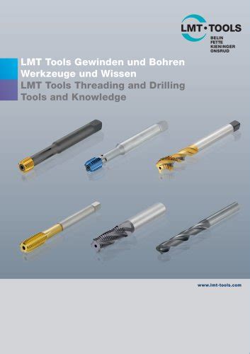 Alle Kataloge Und Technischen Brosch Ren Von Lmt Tools