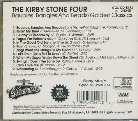 The Kirby Stone Four Baubles Bangles And Beads Golden Classics CD