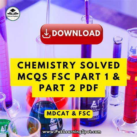 Chemistry Solved MCQs FSC Part 1 Part 2 Book PDF PakLearningSpot