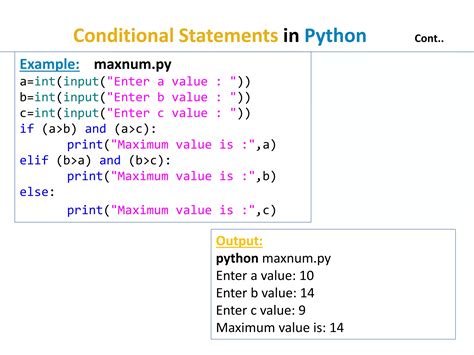 Control Statements In Python Pptx