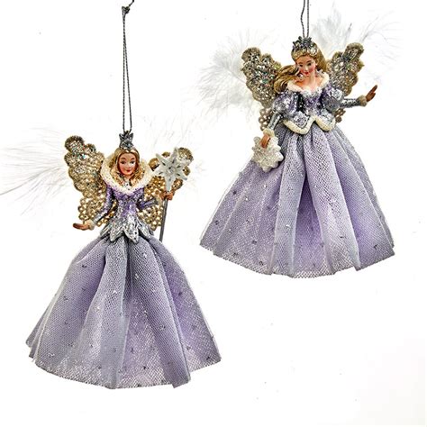 Lavender Snow Queen Christmas Ornaments 2 Assorted - Digs N Gifts