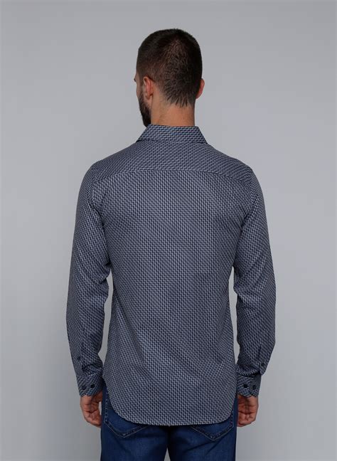 Camisa Dudalina Ml Maquinetada Masculina 53 03 1620 Dudalina Loja