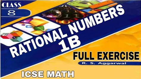 Rational Numbers Class 8th Math Full Exercise 1b One Shot Video Rs