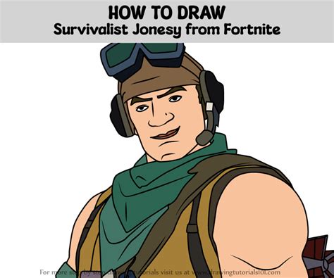 How To Draw Survivalist Jonesy From Fortnite Fortnite Step By Step