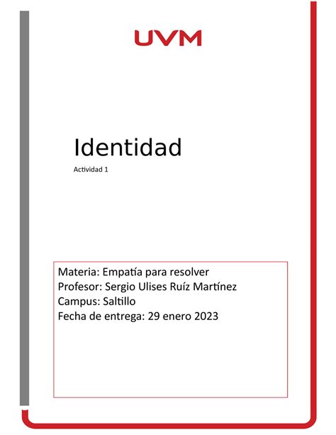 ACT 1 Identidad JMHS EMPATÍA PARA RESOLVER Materia Empatía para