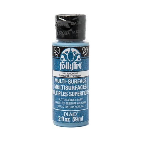 12 Pack Folkart® Multi Surface Glitter Acrylic Paint