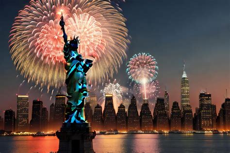 Premium Ai Image A Spectacular Show Of Fireworks Lighting Up The