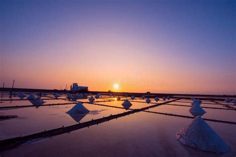 The Jingzaijiao Tile Paved Salt Fields Stock Photo Image Of Current