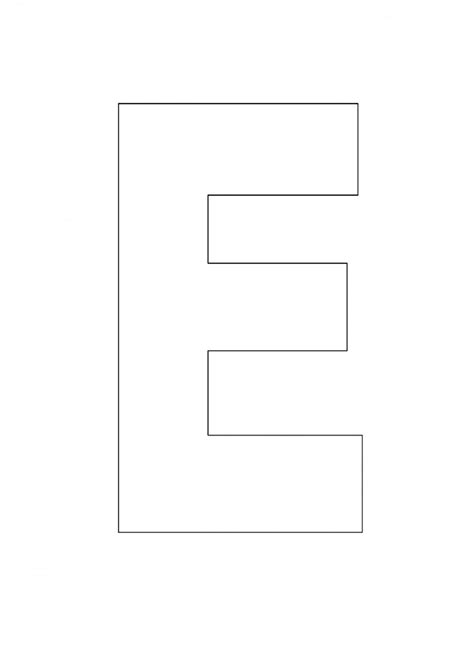Printable Alphabet Letter E Template! Alphabet Letter E Templates are