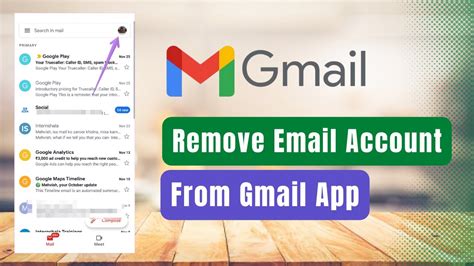 How To Remove Email Account From Gmail App On Android YouTube