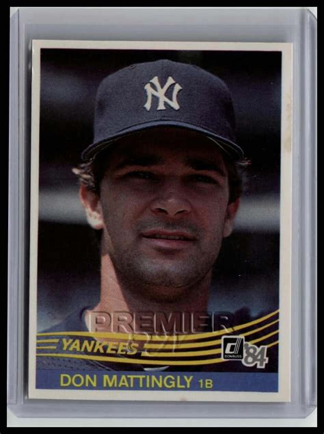 Donruss Don Mattingly New York Yankees Rc Rookie Premier Ojv