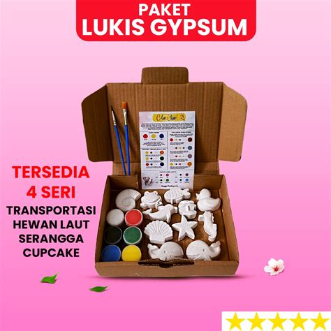 Jual Paket Lukis Gypsum Set Alat Melukis Anak Lengkap Dengan Patung