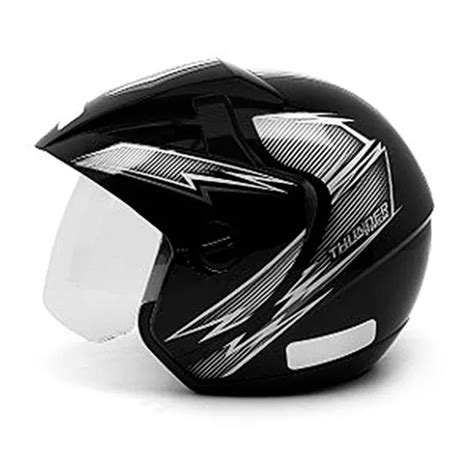 Capacete Ebf Moto Open Prime Thunder N 60 Preto prata Frete grátis