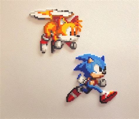 Sonic Perler Beads Tails Bead Sprite Bit Pixel Art Knuckles The