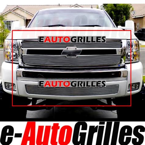 Buy 07 13 Chevy Silverado 1500 Chrome 8mm Upperbumper Billet Grille