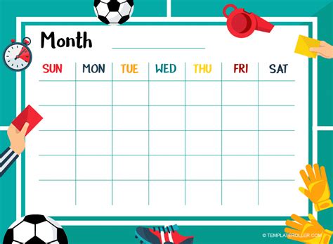 Soccer Schedule Template Download Printable PDF | Templateroller