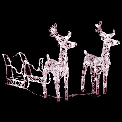 The Holiday Aisle Lighted Reindeer And Sleigh Christmas Decoration