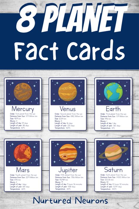 Solar System Fact Cards Printable