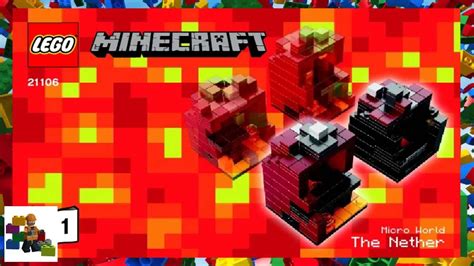 LEGO Instructions Minecraft 21106 Micro World The Nether Book