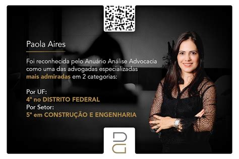 Paola Aires Foi Reconhecida Como Uma Das Advogadas Mais Admiradas