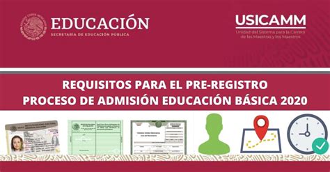 Requisitos para el Proceso de Admisión Educación Básica 2020 Guía del