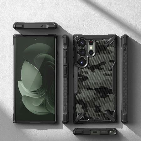 Ringke Fusion X Design Camo Black Case For Samsung Galaxy S23 Ultra