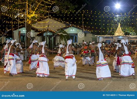 A Circle Of Dancers Perform At The Kataragama Festival In Sri Lanka