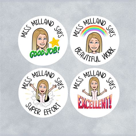 Bitmoji Custom Personalised Teaching Merits Stickers Etsy Australia