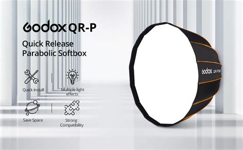 Godox Qr P Modificador Parab Lico Quick Release Con Grid Foto