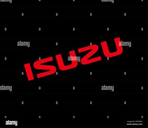 Isuzu Motors, Rotated Logo, Black Background Stock Photo - Alamy