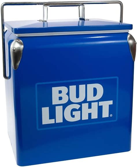 Bud Light King Of Beers Retro Ice Chest Cooler With Bottle