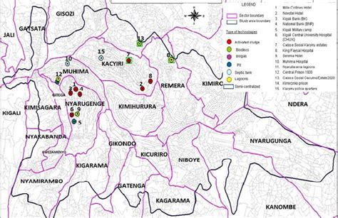 Map Showing The Location Of Existing Wastewater Treatment Plants And